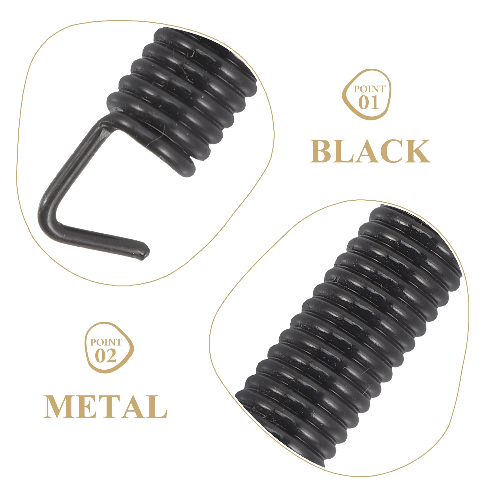 

6pcs Tremolo Springs for Electric Guitar Tension Component Durable Lightweight Black Metal Vibrato Bridge Spring Parts