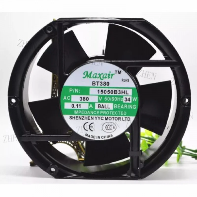

Y FOR Maxair BT15050B3HL AC380V 0.11A 34W 17CM Axial Cooling Fan