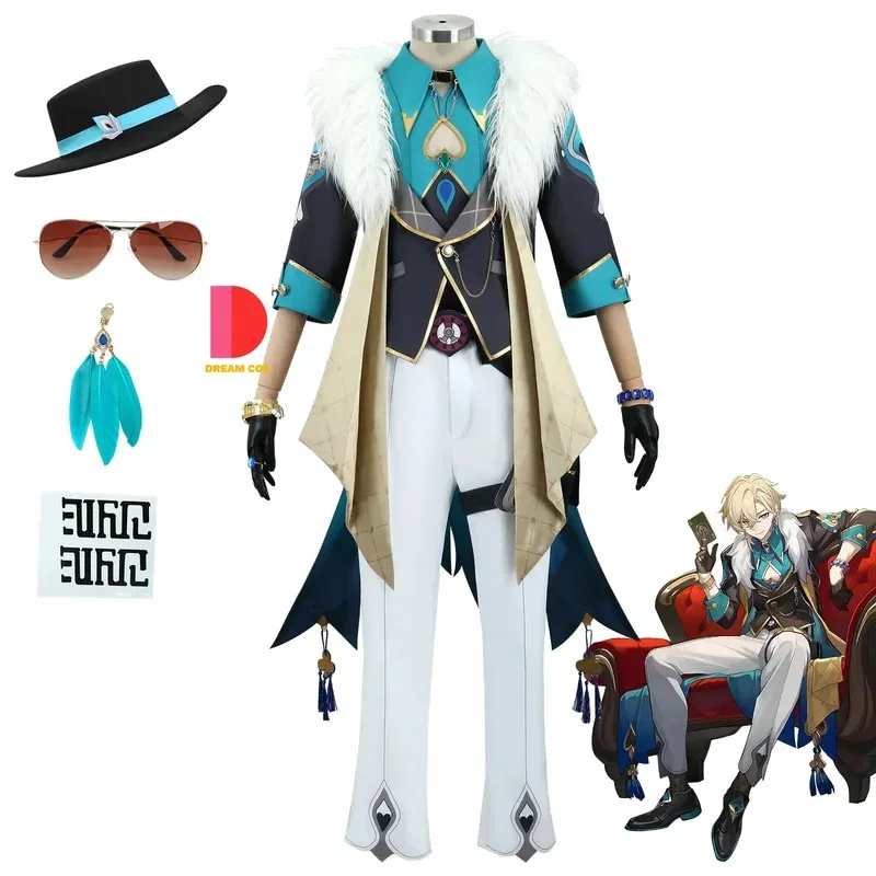 

Honkai Star Rail Авантюрин Косплей Костюм Карнавальная Униформа Парик Аниме Костюмы на Хэллоуин Мужчины Игровой Персонаж Наряд Набор Лидер продаж