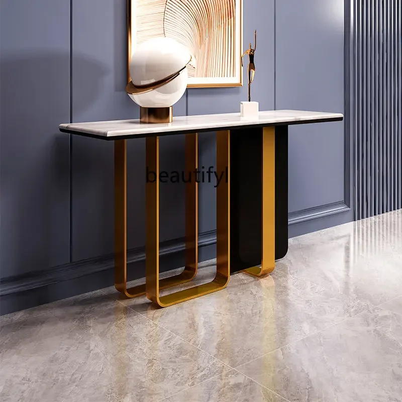 1zMild الفاخرة الرخام خشب متين الشرفة الحديثة الحد الأدنى عرض جانبي تايبي خزانة حائط أوروبية مدخل مدخل خزانة