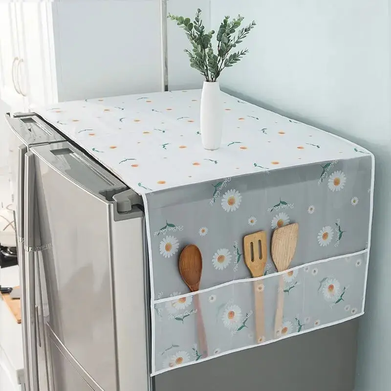 Refrigerator Dust Cover Storage Hanging Bag Single-door Double-door Dust-proof Cover Cloth Storage Bag Cover Towel Household