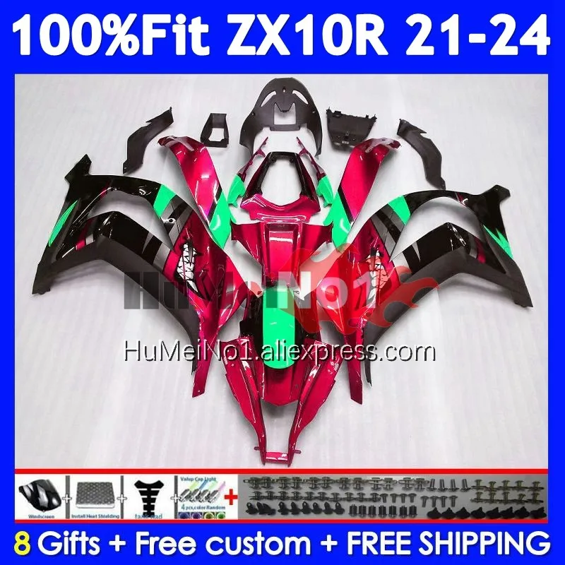 Injection For KAWASAKI NINJA ZX 1000 Metal Red 10R 10 R 221No.39 ZX10R 21 22 23 24 ZX-10R ZX1000 2021 2022 2023 2024 Fairing