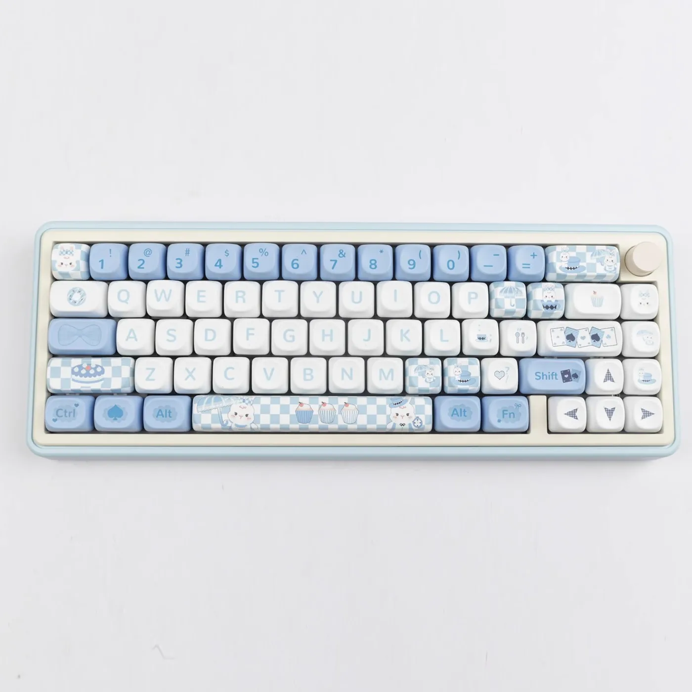 Alice Rabbit Theme 144 Keys Keycaps PBT Dye Sublimation MOA Profile For MX Switch Fit 61/64/68/87/96/104/108 Keyboard MOAKeycaps