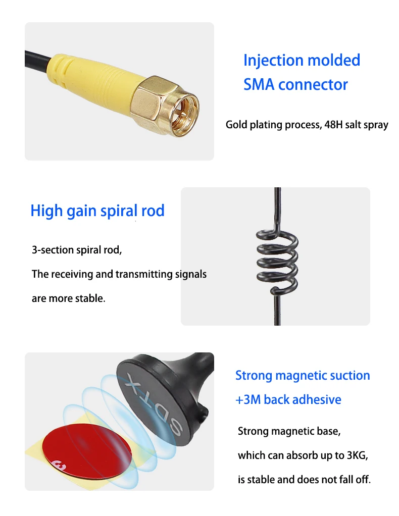 5G 4G 3G GSM High Gain Sucker Antenna 12dBi Amplifier Outdoor Full-Band Antenna 700-5000MHz Long Range Signal Booster SMA TS9