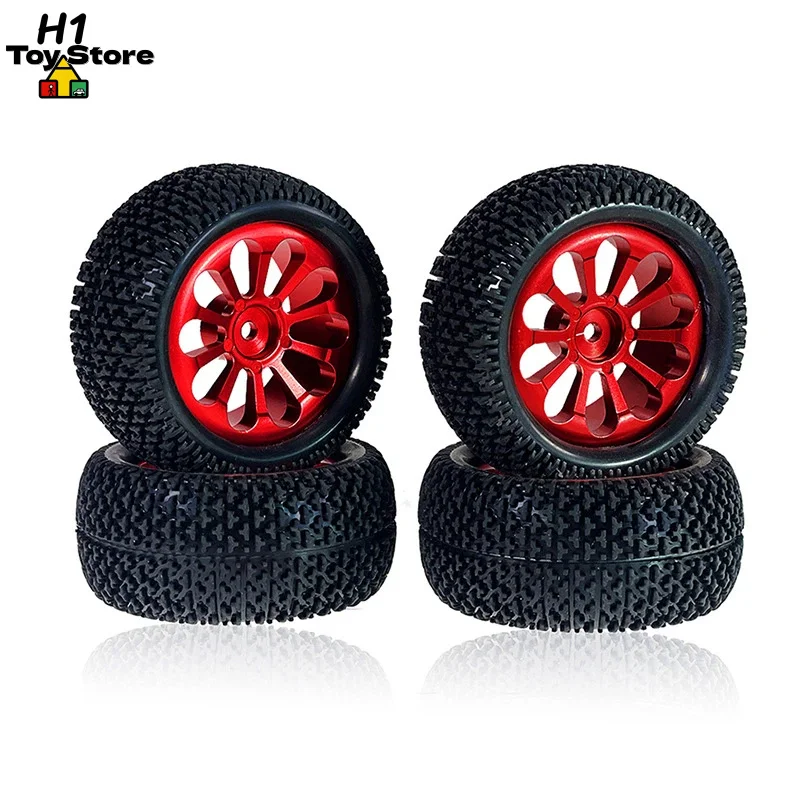 

MJX RC Upgrade Metal Wheels & Tires Set for 1/16 16207 16208 & 1/14 14210 Alloy Beadlock Rims Performance Crawler Parts