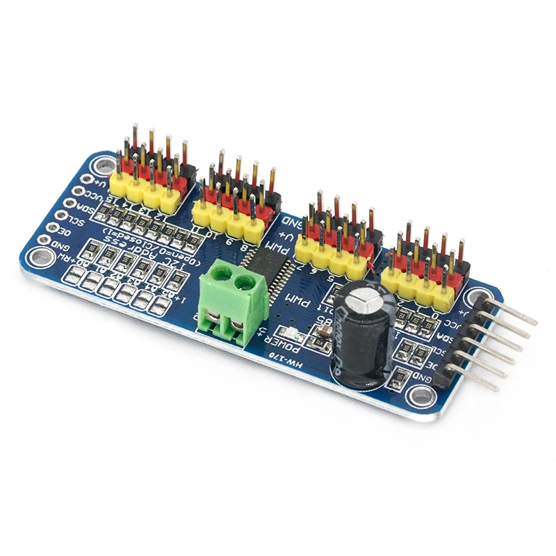 16 canale 12-bit PWM/Servo interfaccia di Driver-I2C PCA9685 modulo pi shield modulo servo shield