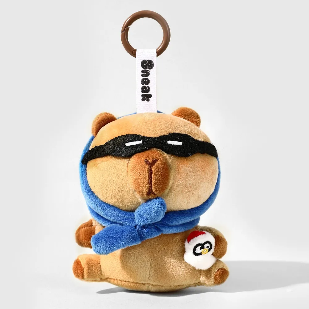 Ladrão sentimento capivara chaveiro de pelúcia pintinho amarelo fofo pelúcia panda boneca chaveiro coleção macia animais brinquedo de pelúcia chaveiro