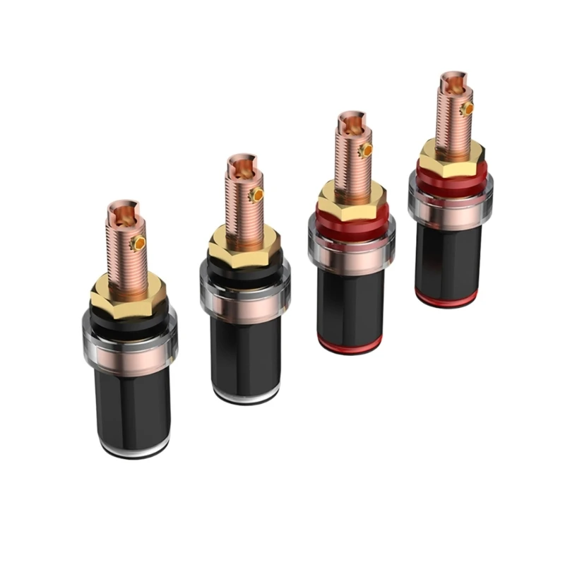 

4Pcs Banana Plug Terminals Binding Post Speaker Binding Posts Power Amplifier Banana Plug Connectors for Speaker Amplifier