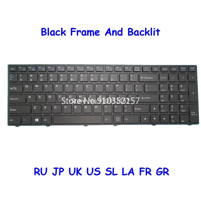 US GR JP SL BR UK FR BE Keyboard For CLEVO N250 N251 N252 N350 N550 N650 N750BU N770WU N751HU N750GU N770WG N770WL N251PU N252P