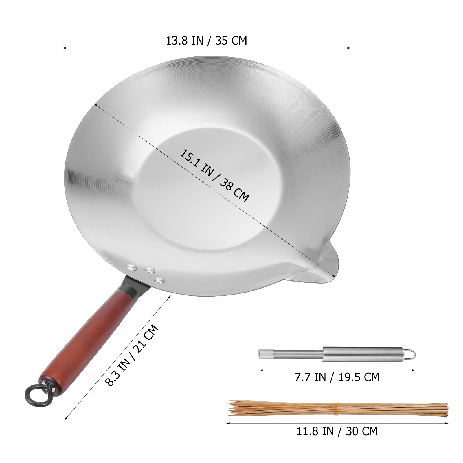 

1 Set Sugar Melting Pot Stainless Steel Chocolate Candy Melting Pan For Candied Hawthorn Corer Skewers Extended Handle