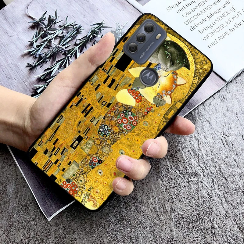 

Phone Case For Moto G85 G55 G05 G14 G75 G31 G50 G10 G20 G30 G60 G13 G32 G84 G54 G53 G72 G24 Power Art Black Cat Wave Van