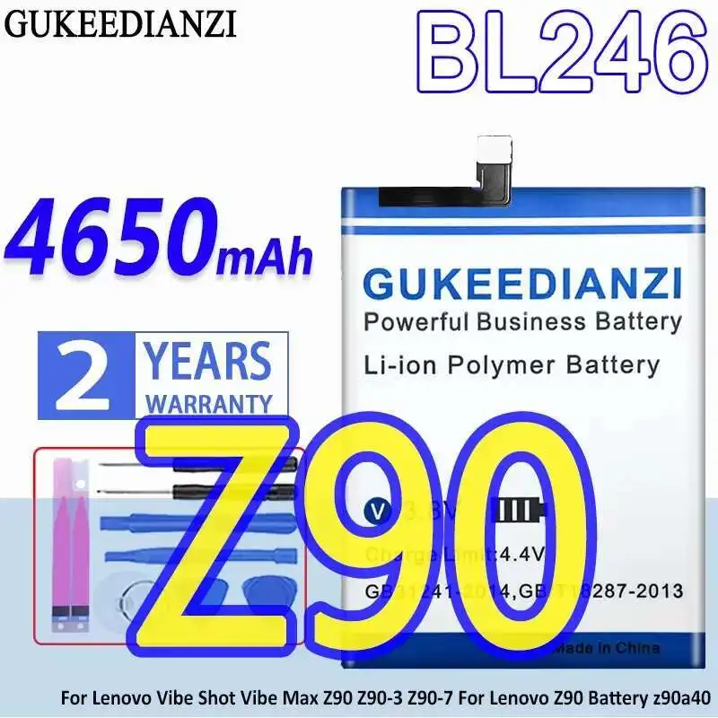 

BL246 Lightweight High Compatibility For Lenovo Vibe Shot Max Z90 Z90-3 Z90-7 Z90a40 Mobile Phone Battery 4650Mah