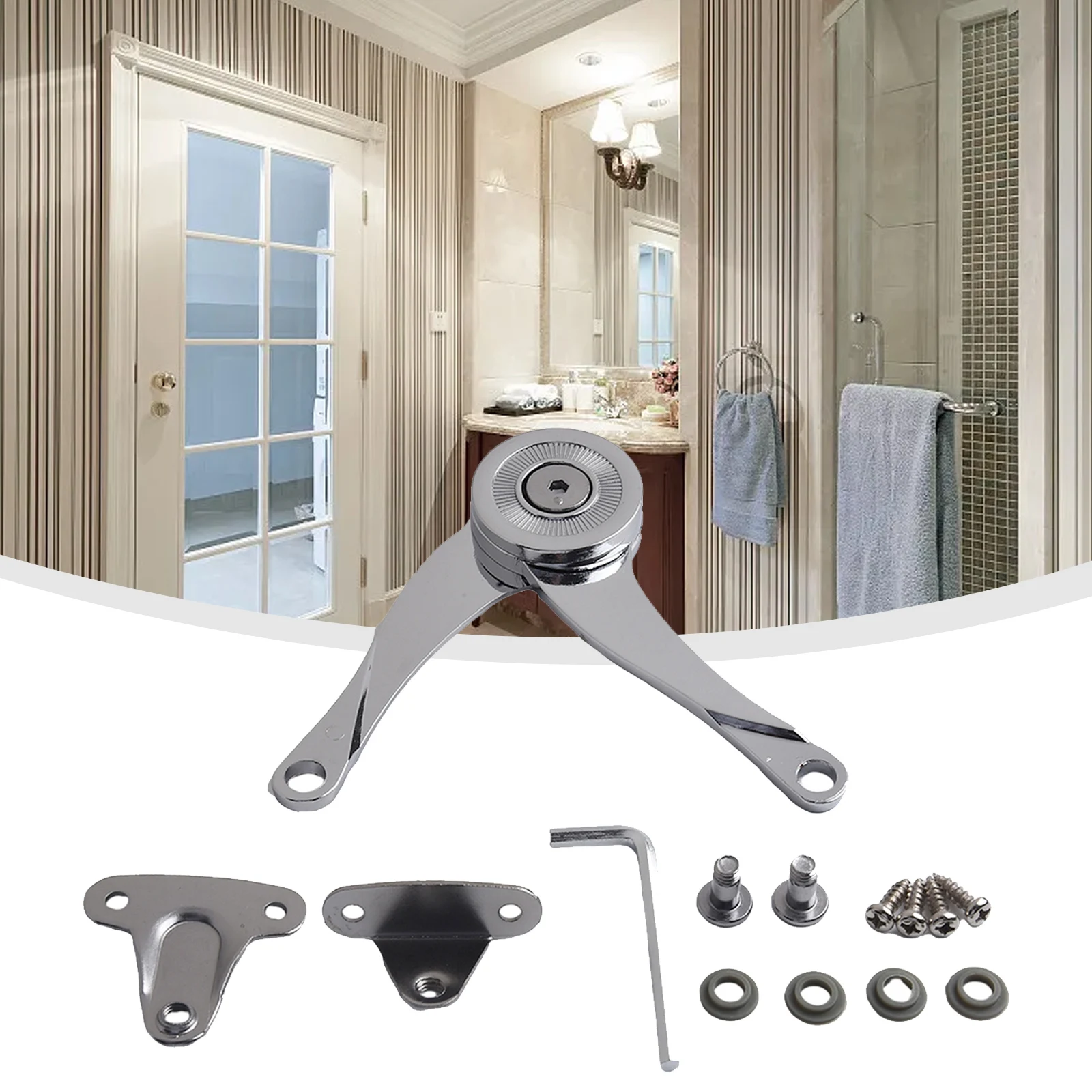 

Homw Tools Hinge Damper Versatile Zinc Alloy Lift Up Door Hinge Support System Cabinet Cupboard Wardrobe Damper