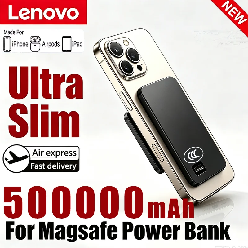 Power Bank Slim - Batería Externa Magnética Inalámbrica Lenovo de