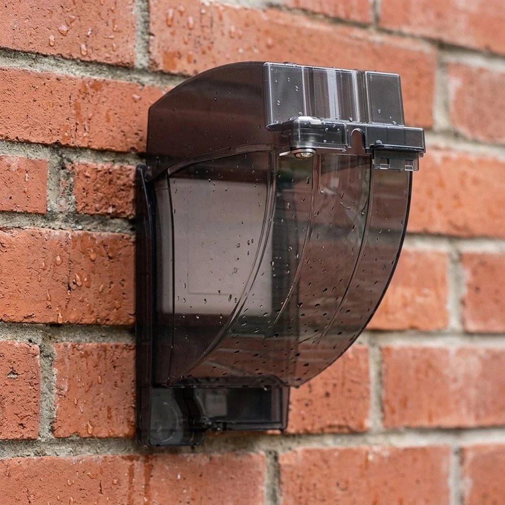 For High Humidity Areas Transparent for Black Lockable Outlet Box Weatherproof Switch Box Reliable Locking Mechanism