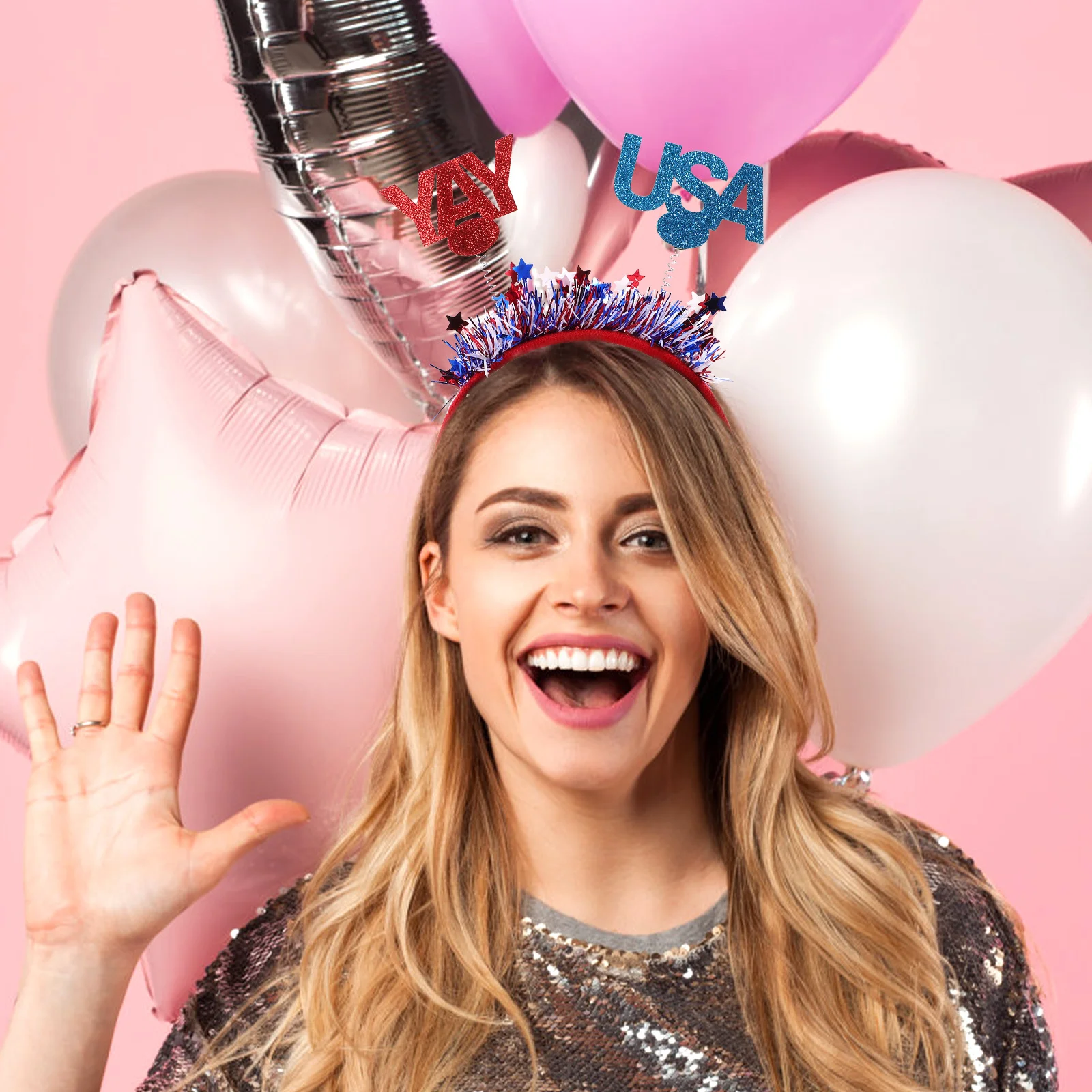 

Independence Day Headband Patriotic Hair Hoop Durable Material Holiday Party Favors Women 4th of July Celebration