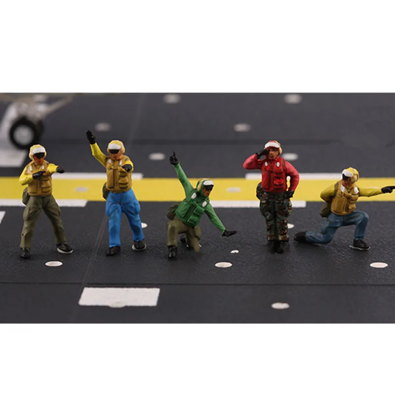 1:72 Scale Model 10Pcs Action Figure US Navy Aircraft Carrier Ground Handling Working Men Doll Toys DIY Scene Accessory Display