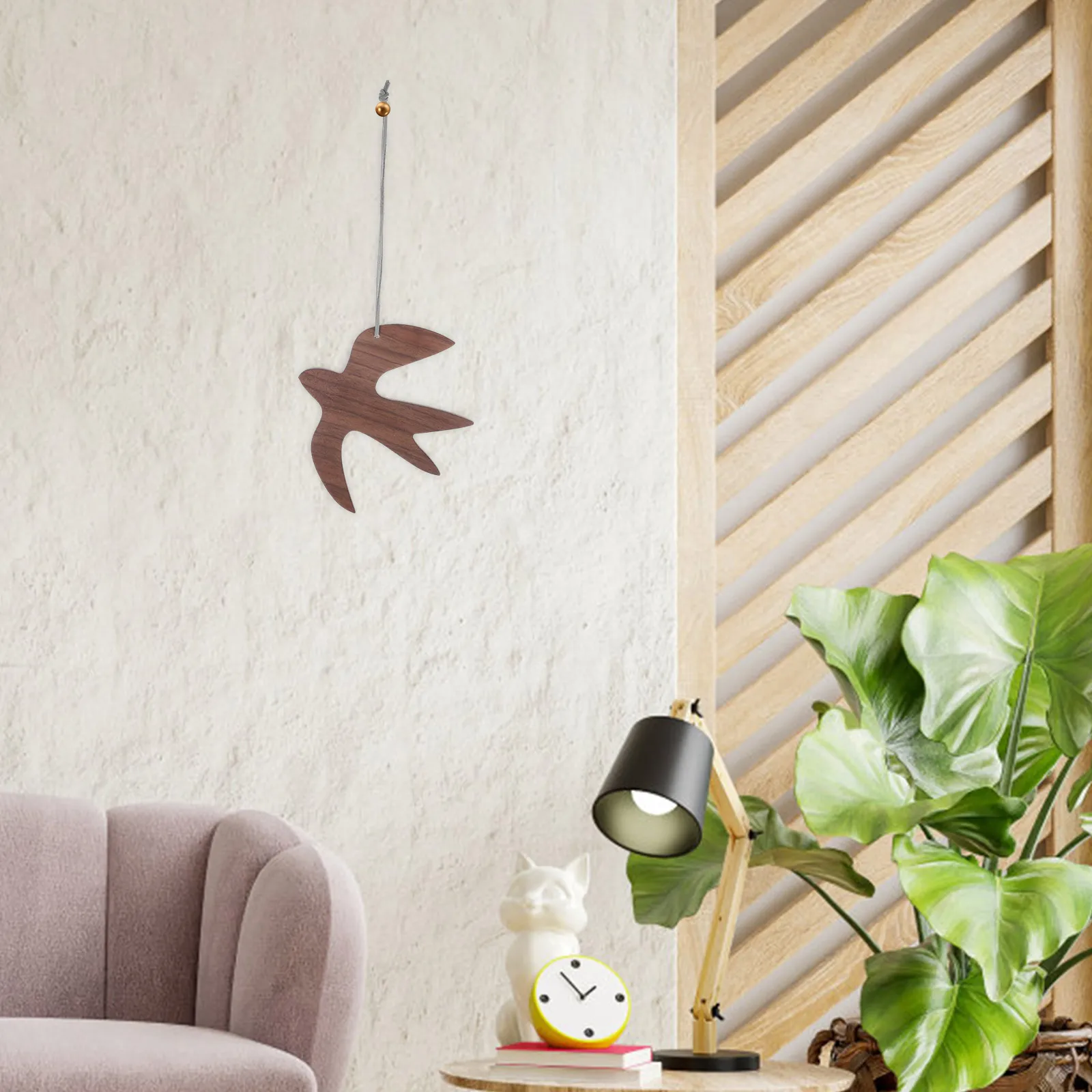 

Wooden Swallow Statue Simulation Bird Decor Rustic Wall Ornament Home Decoration Accent Imitated Swallow