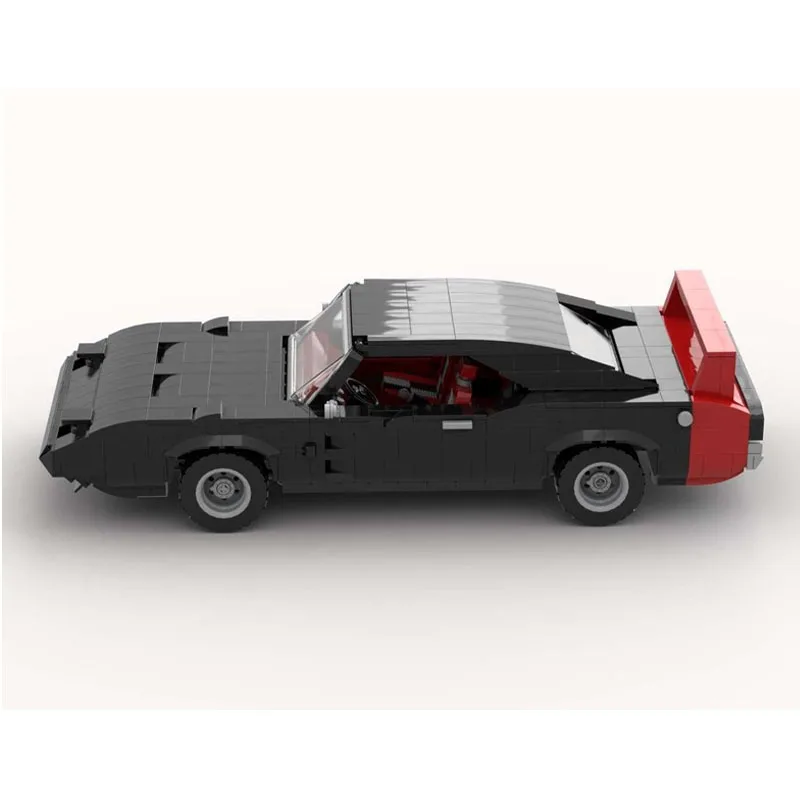 MOC-232634 clássico novo modelo de bloco de construção de supercarro preto esportivo icônico, 1862 peças, presente de brinquedo de aniversário para meninos e crianças