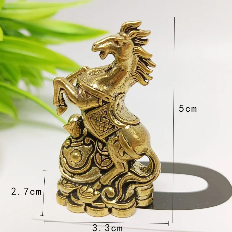 As Shown Antique Horse Prosperity Symbol Figurine Collectible Long Tail Horse Long Tail Design Feng Shui Symbol