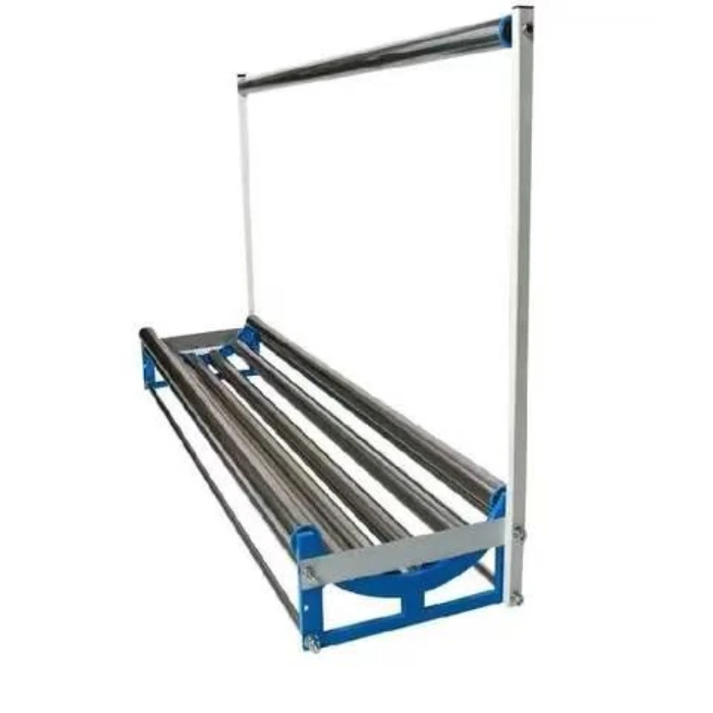 

Manual industrial apparel fabric leather cloth spreader fabric release rack for roll fabric spreading rack