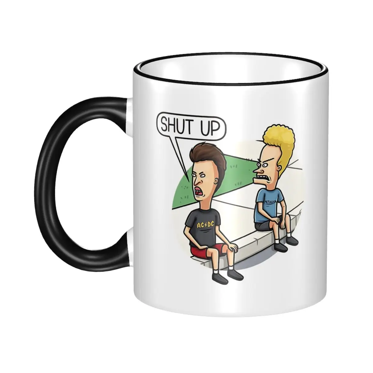 

Shut Up Beavis And Butthead Quote Cartoon Coffee Mug Kawaii Tea Cups For Office
