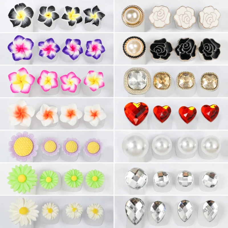 8 قطعة/الحقيبة لينة سيليكون زهرة تصميم بيرالز فاصل أصابع القدم ل باديكير القدم إصبع الفاصل مرنة إصبع تو أداة فصل