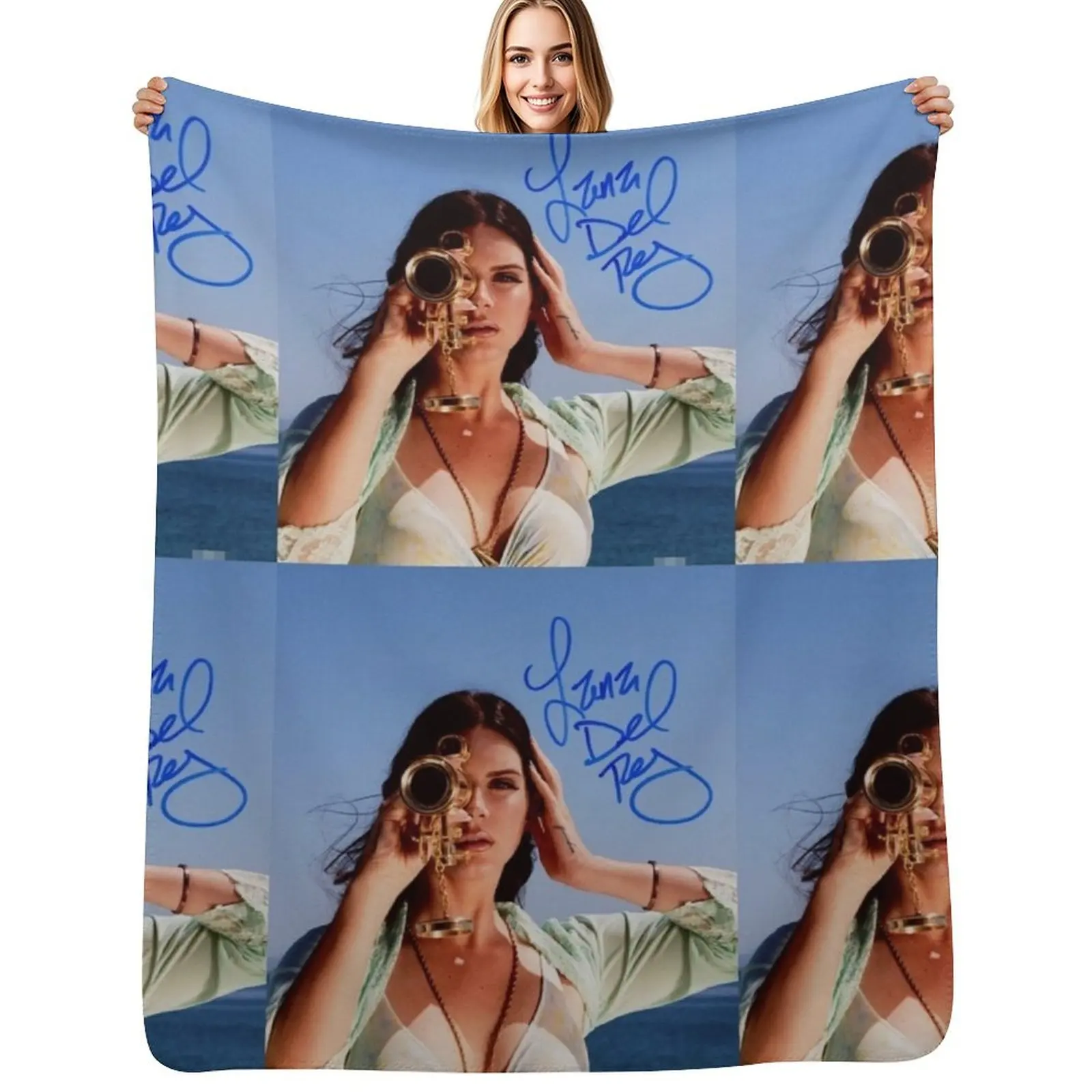 

lana del ray autograph Throw Blanket Flannel for winter Softest Luxury Brand Blankets