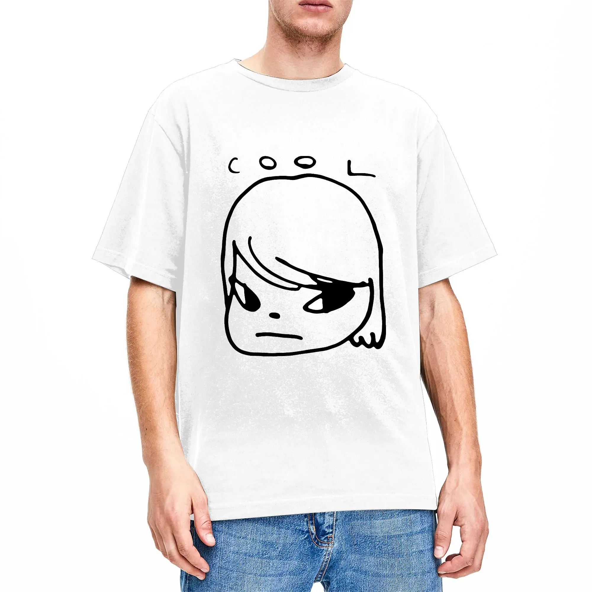 Men Women T-Shirt  Yoshitomo Nara  T Shirts Harajuku  Beach Tees Y2K Funny Pure Cotton Clothes Plus Size