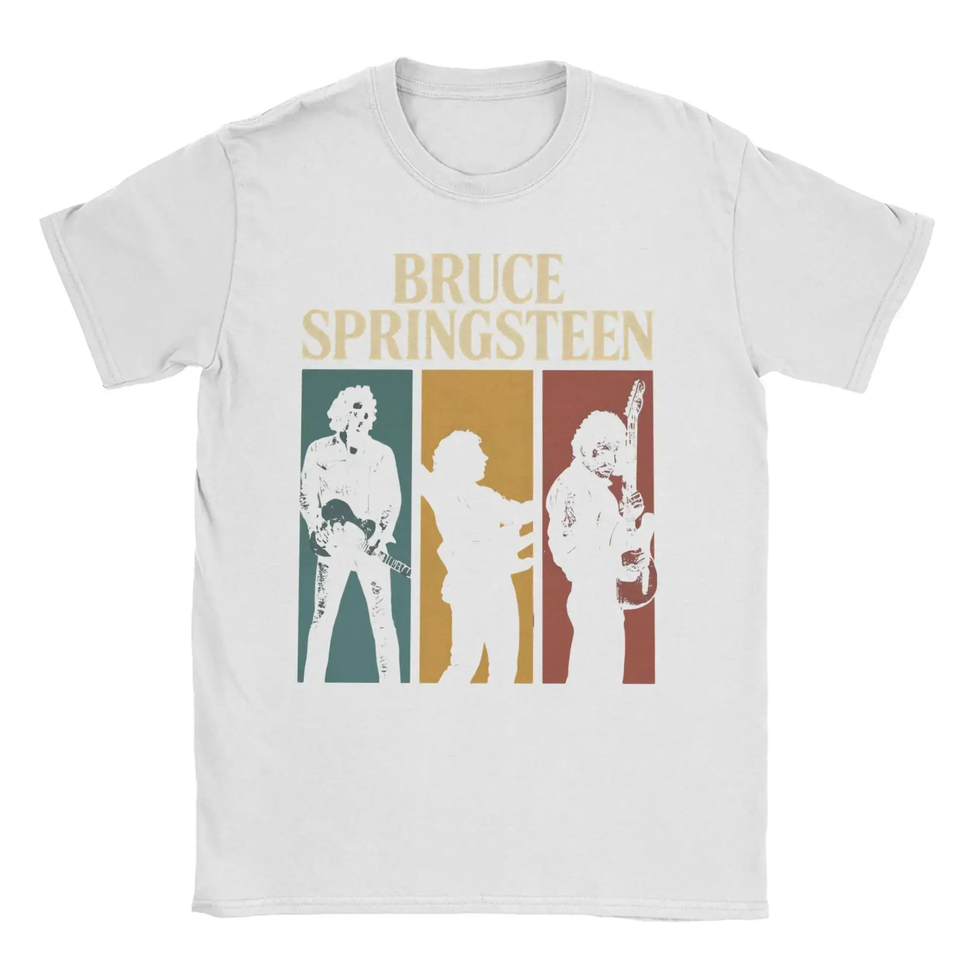 

Men Bruce Springsteens T Shirts 100% Cotton Clothing Vintage Short Sleeve Round Neck Tees 4XL 5XL 6XL T-Shirts