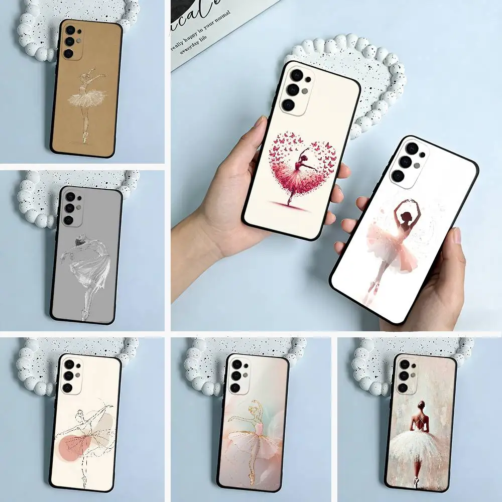 B-Ballet Dance Phone Case For Samsung S25,S24,S21,S22,S23,S30,Ultra,S20,Plus,Fe,Lite,Black Soft Silicone