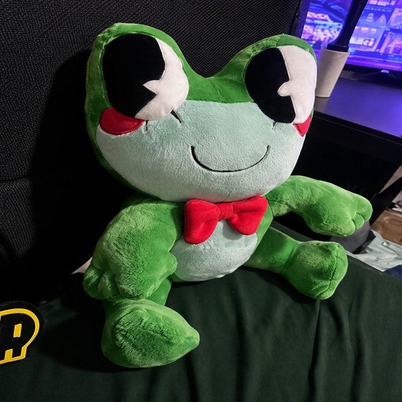 2026 Ribbit Plush Toy Frog Character Plushie Soft Stuffed Doll Cute Fan Collection Decorative Display Gift for Kids and Adults