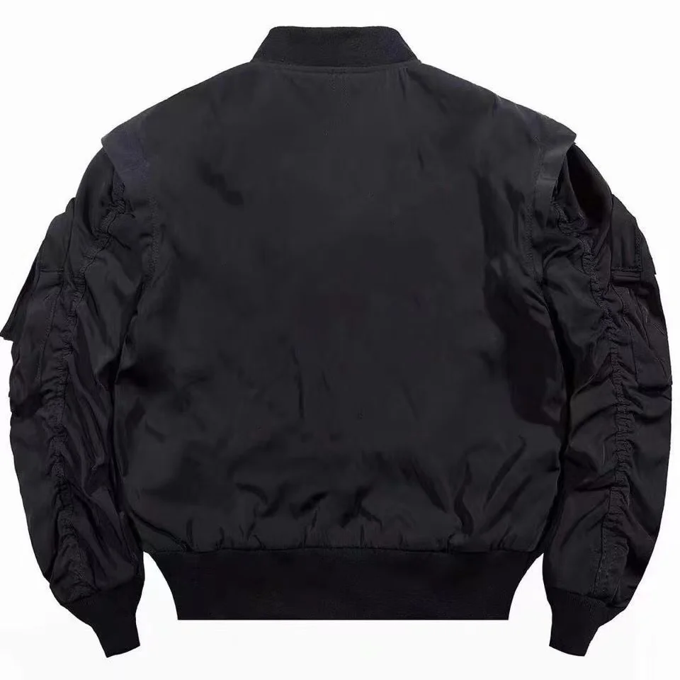 Techwear-Chaqueta Bomber para hombre, cazadora de béisbol con bordado de Dios de la muerte, ropa de calle, abrigo universitario de Hip Hop, Punk,