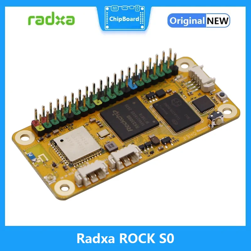 Imagem -02 - Placa Radxa Rock s0 Rockchip Rk3308b Soc Quad-core Arm Cortex-a35 Wifi4 e Bt5 Ble Opcional a Bordo Emmc