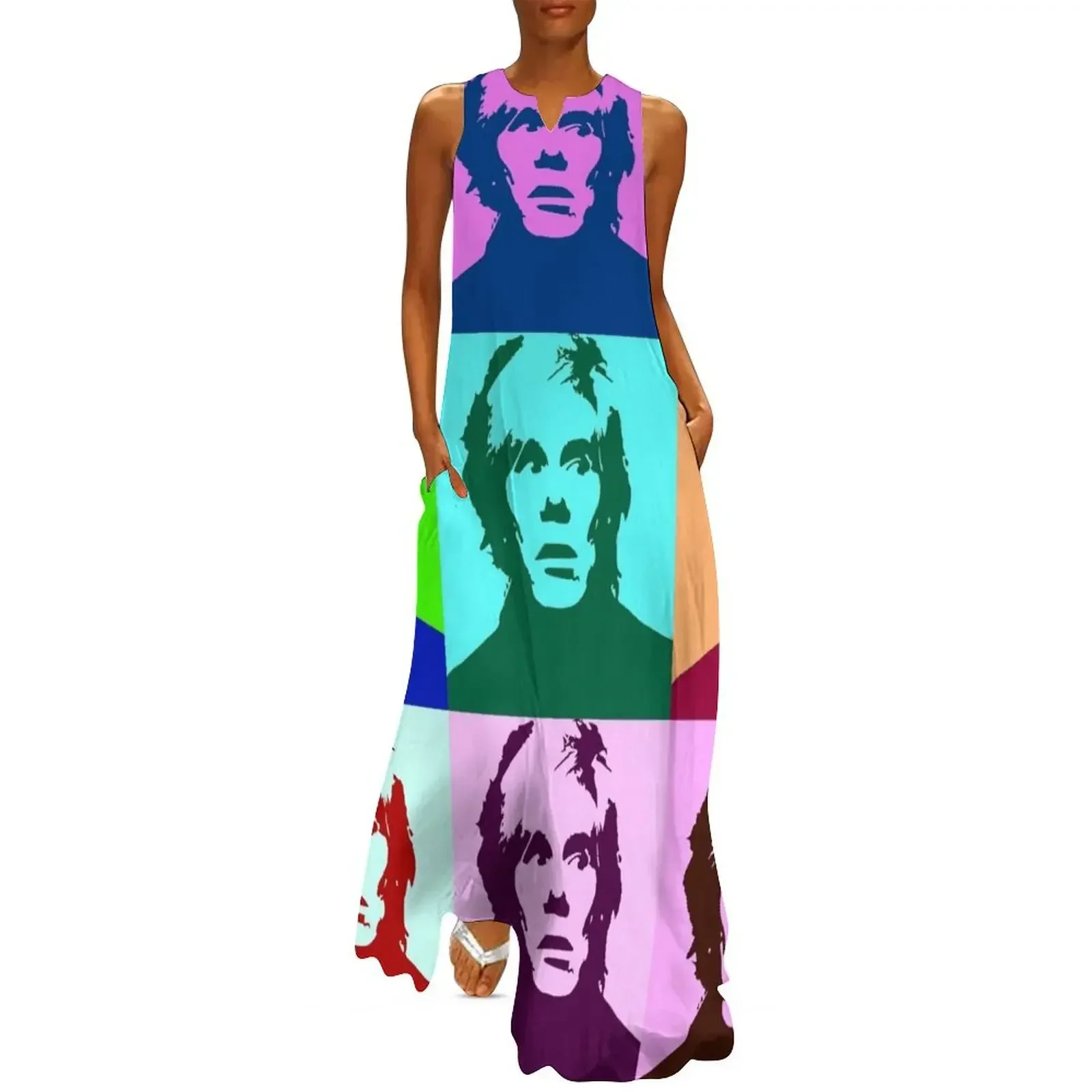 

Pop Art Andy Warhol Long Dress woman dress purple dress elegant women's sets Women's dresses
