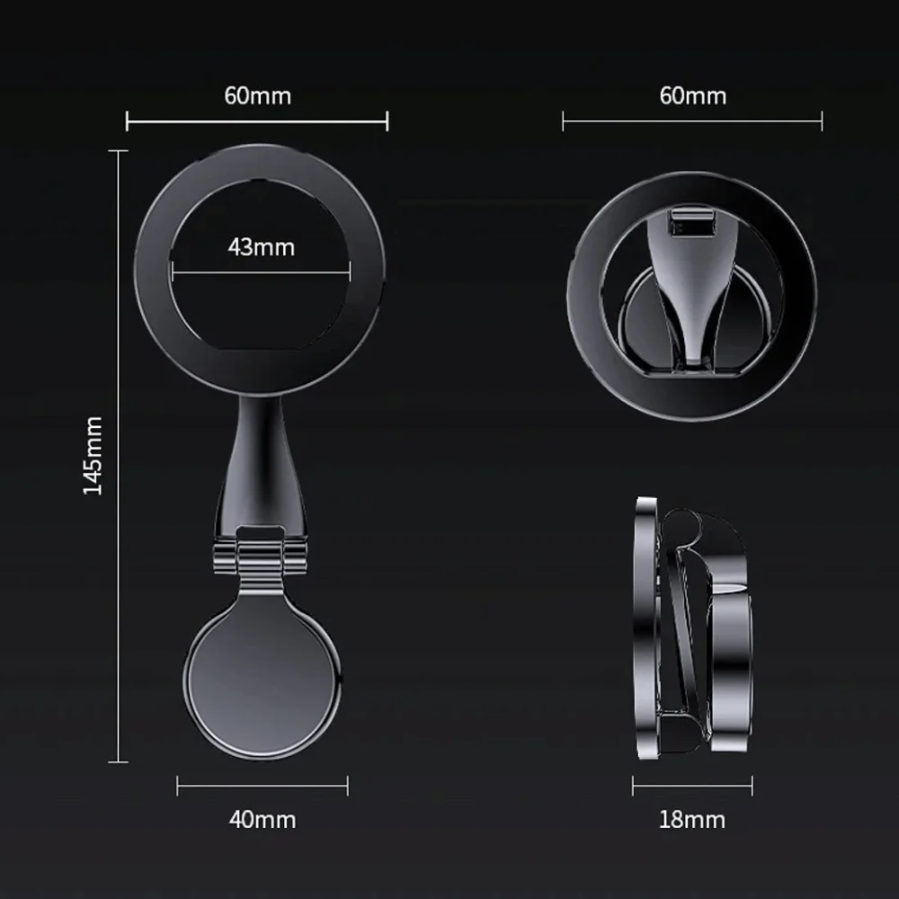 360° Rotation Cell Phone Holder Foldable Vacuum Magnetic Phone Bracket Magnetic Adsorption Car Phone Holder