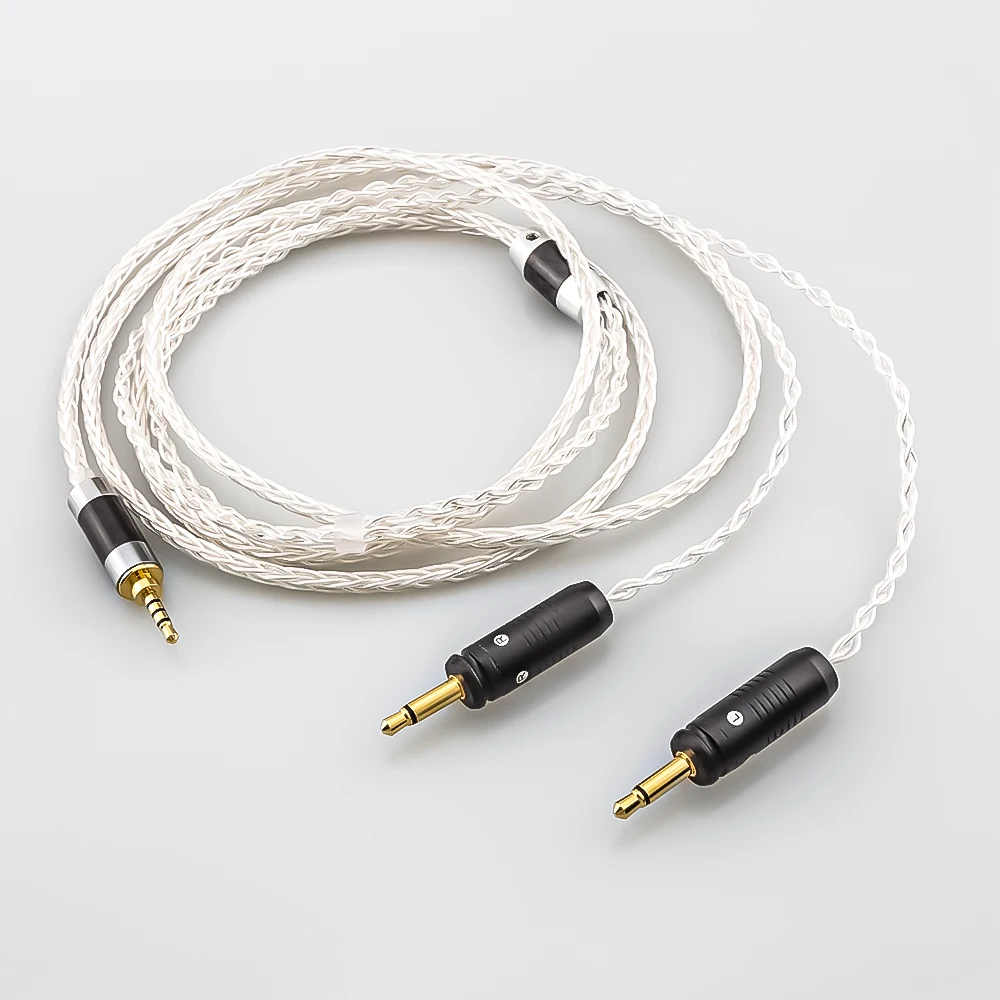 HiFi 8Core plateado 2,5 4,4 6,5mm/4pin XLR claro Celestee para auriculares ELEAR Focal utopía francesa Cable de actualización de auriculares