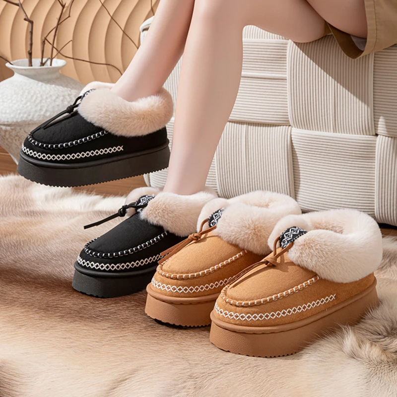 Bottines Orthopédiques Femme En Cuir Véritable - Talon Compensé, Doublure Fourrure, Fermeture éclair - Imperméables Hiver