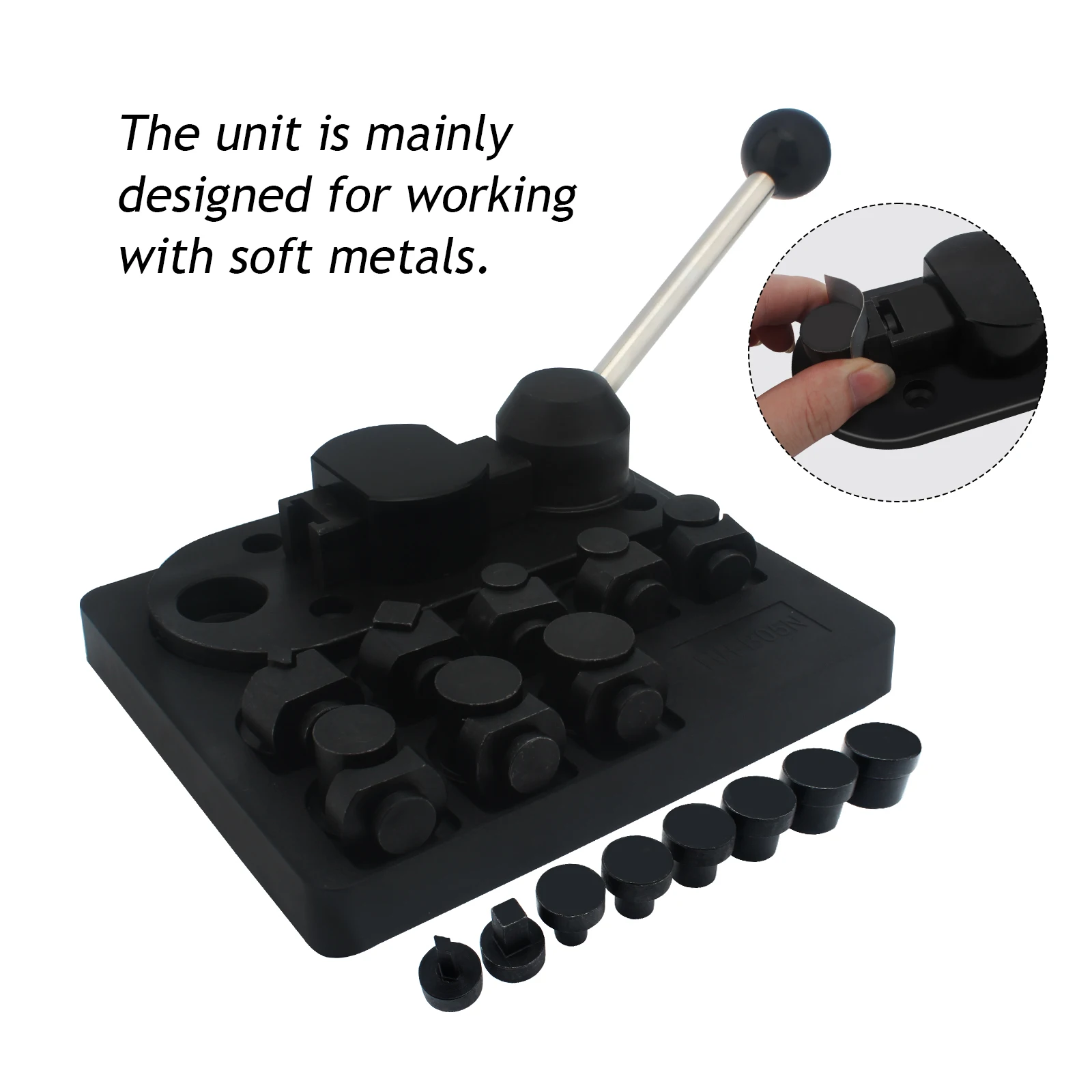 Ring Bending Machine Ring Bender with Nylon Dies Multi-Functional Ring Earring Bend Tool Ring Jewelry Making Repair Tools