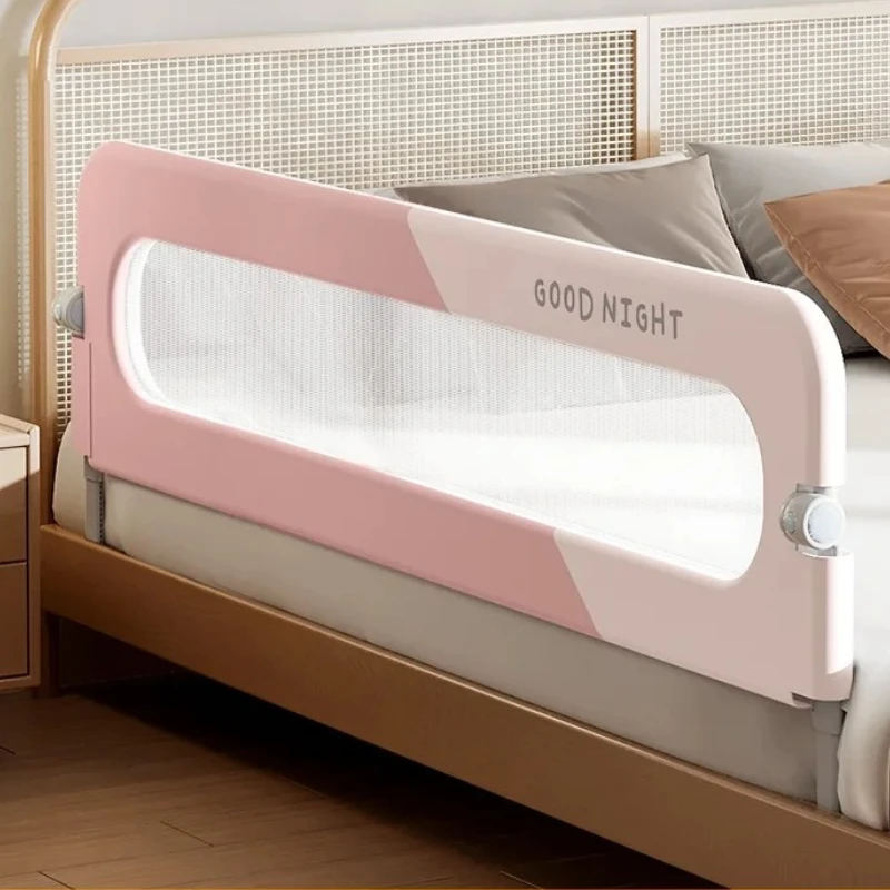 1pcFoldable Baby Bed Guardrail Bedroom Railings for Children Sleeping Protective Barrier Anti-Fall Bed Safety Rails Infant Fence