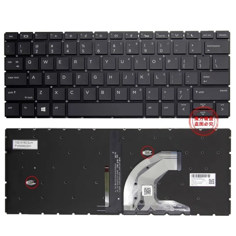 New US Keyboard for HP PROBOOK 430 G6 435 G6 430 G7 435 G7 HSN-Q14C HSN-Q23C Laptop Backlight Keyboard