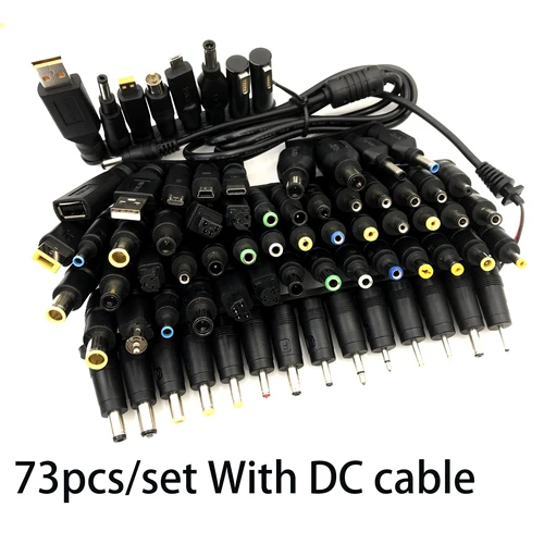 Imagen 1 del producto Enchufe Universal de alimentación de CC, cargador de cabeza de CC de 5,5x2,1mm y 2,5mm, adaptador de corriente para portátil, tamaño cuadrado de 7,4x5,0mm