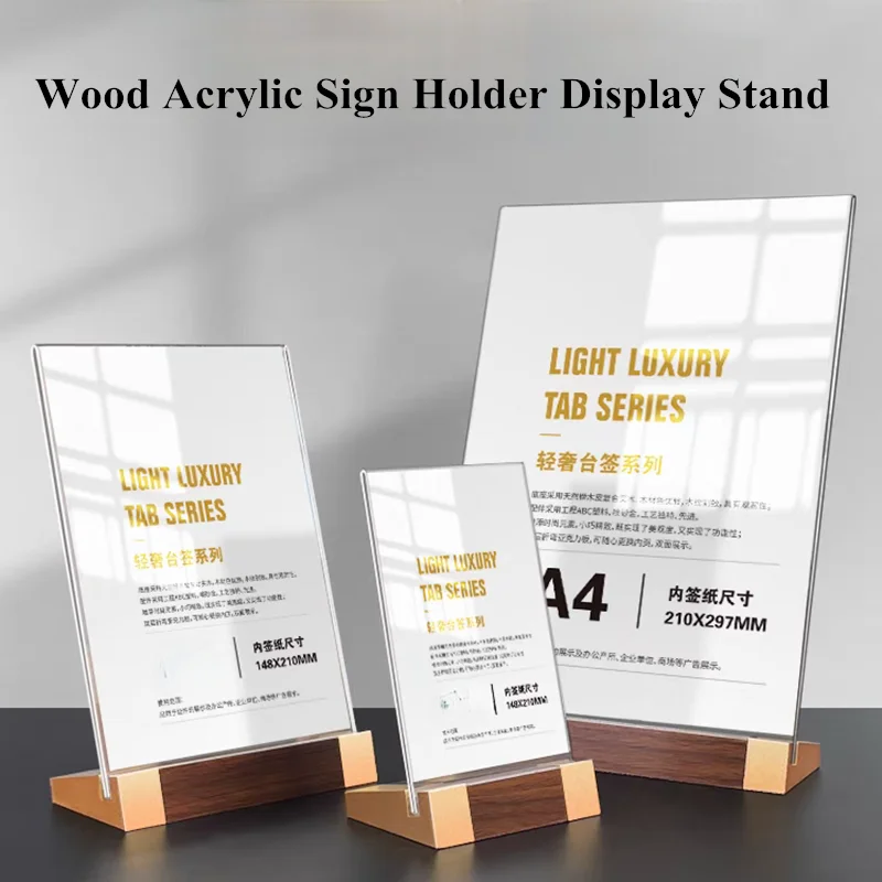 

A6 100x150mm Table Number Menu Paper Photo Picture Poster Frame Acrylic Sign Holder Display Stand Wedding Place Card Holder