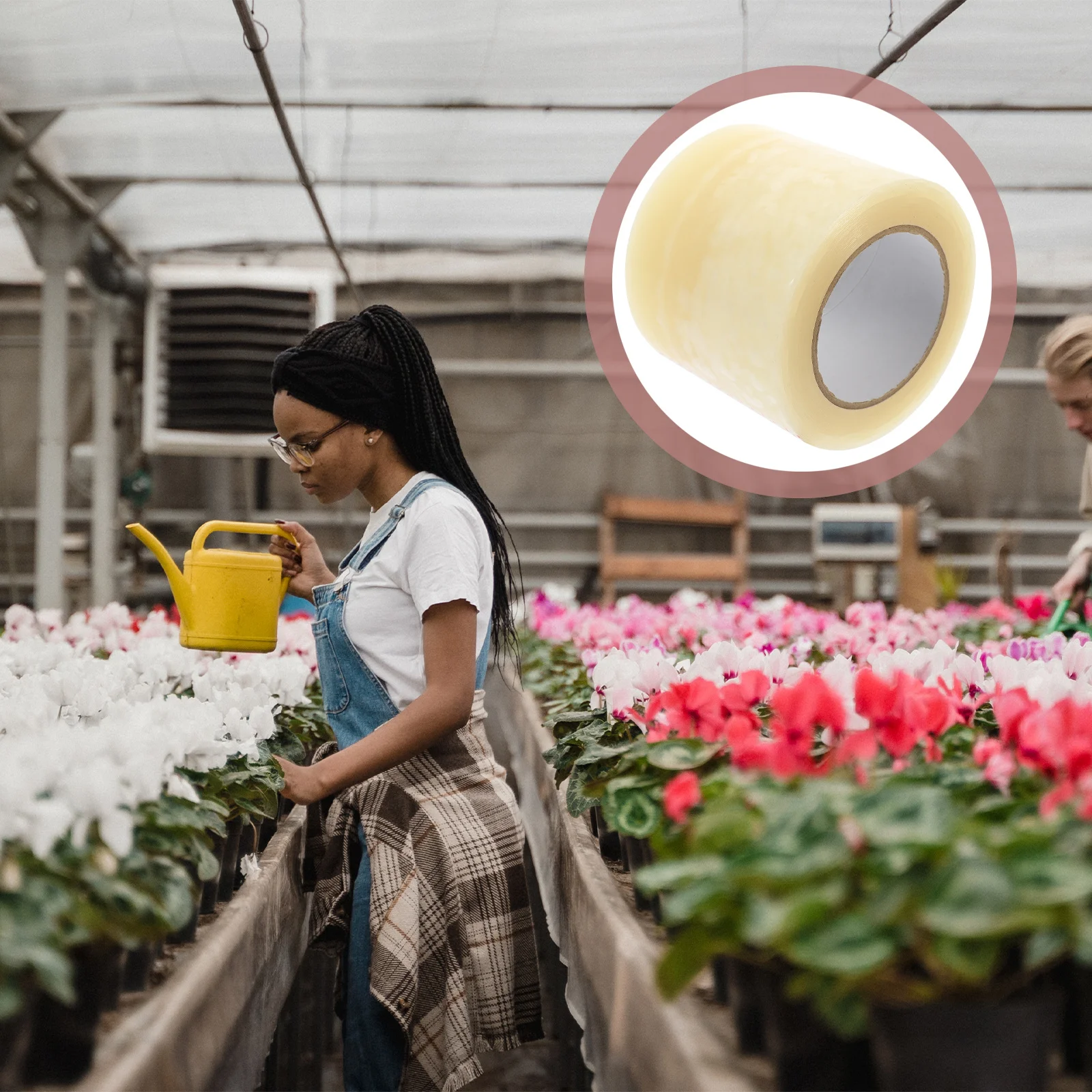 Nastro di riparazione per pellicola per serra, toppa in plastica impermeabile per sigillare tende, copertura agricola, resistente ai raggi UV