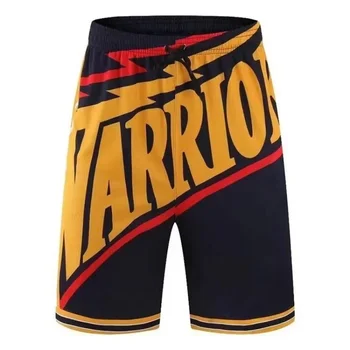 NBA 레트로 스트리트 농구 바지, 미국 반바지, 남성 스포츠 캐주얼 러닝 비치 바지, 루즈하고 통기성, 패션 여름 