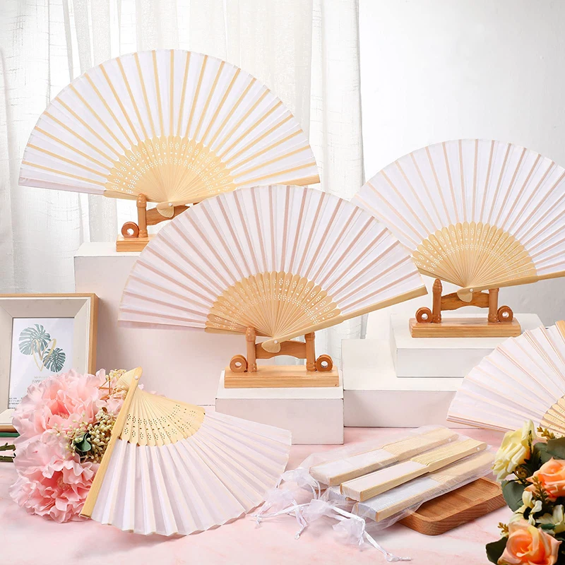 

30/20/10Pcs Oriental Hand Folding Fan Wedding Party Handheld Fan Gift Chinese Japanese Bamboo Foldable Fan Home Decor Ornament