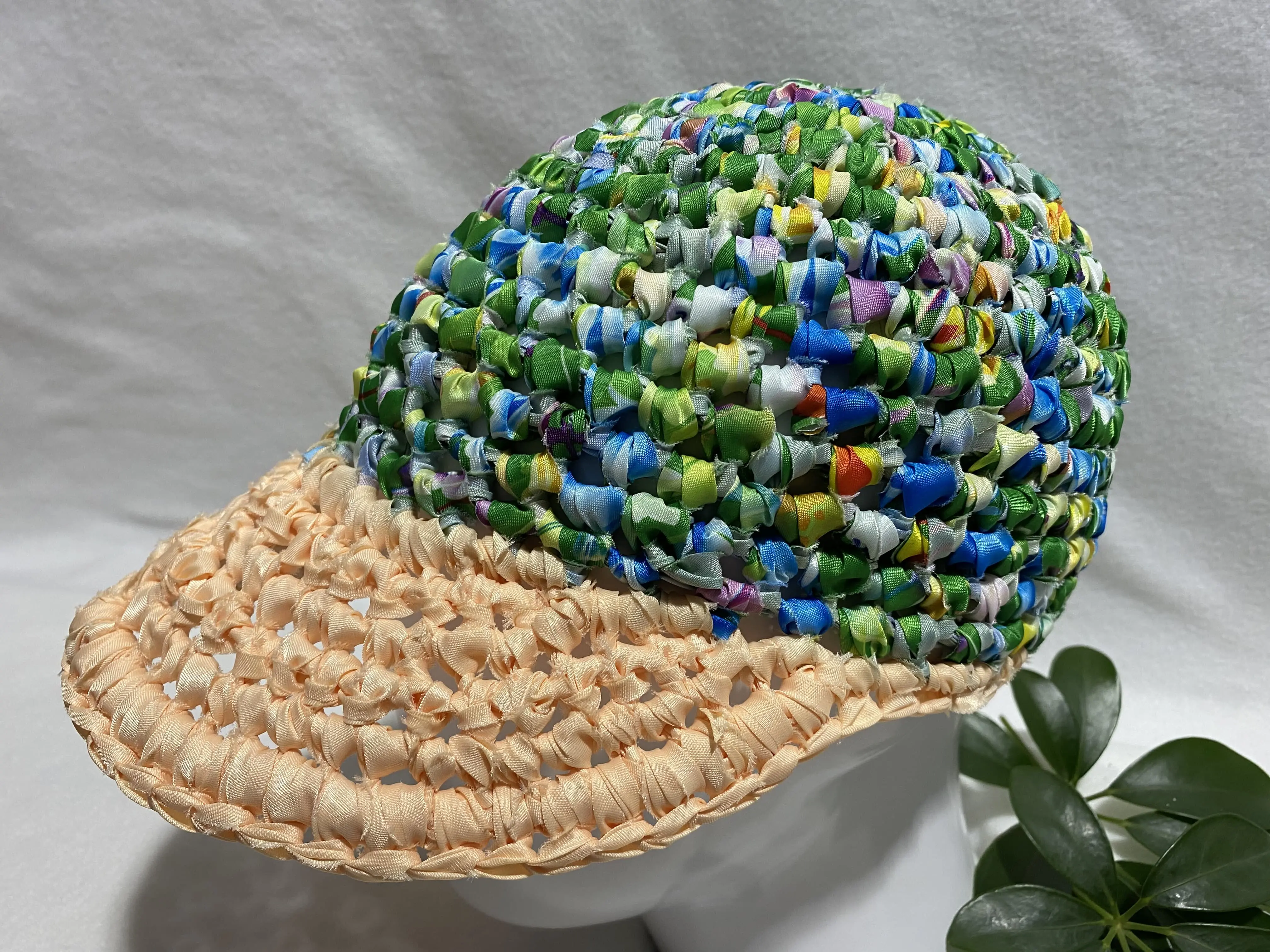 Womens Open Mesh Baseball Hat Handmade Crochet Cap Summer Style for Coastal Holiday Getaways and Shopping Trips and Daily Walks