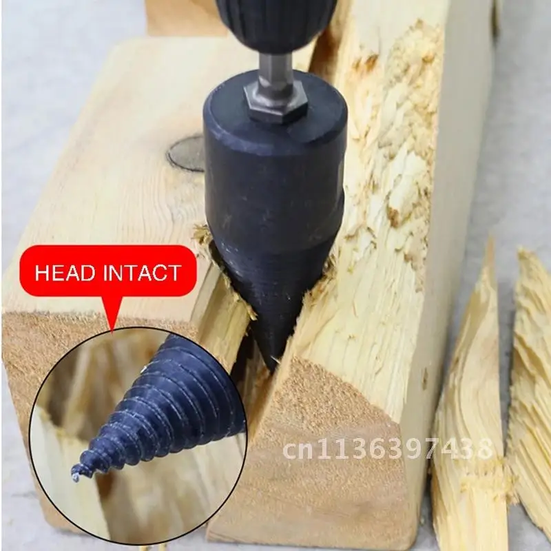 

Drill Bit Wood Cone Reamer Punch Driver Splitting Tool Firewood Machine Cone-drilling Tool Split Wood Dropshipping