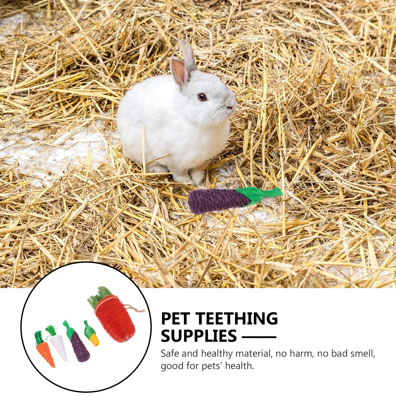 5 Pcs Hamster Teething Toy Pet Plaything Rope Small Animal Parrot Toys