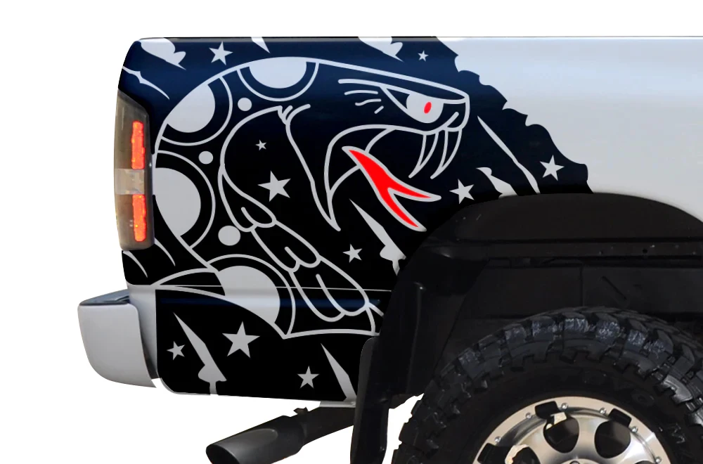 Car Stickers Vinyl Decals Stickers Side bed bands 4x4 graphic For DODGE RAM 1500/2500 (2002-2008) CUSTOM VINYL Car  Accessories